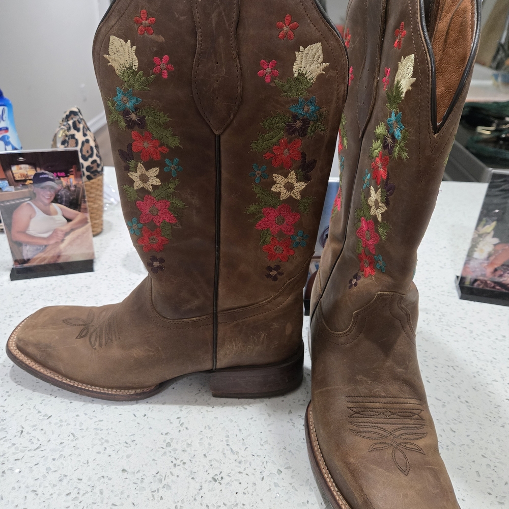 Embroidered Brown JAR Cowboy Boots